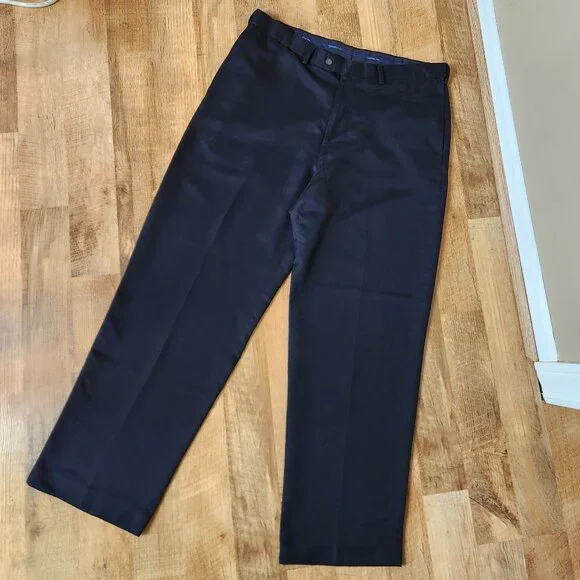 Croft & Barrow Mens Black 38x32 Pants - Picture 2 of 10